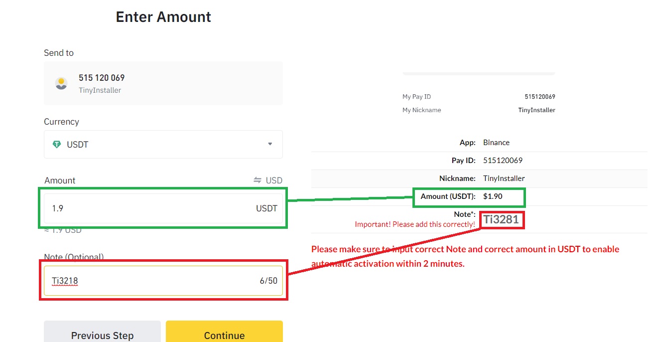 pay-with-binance step 1