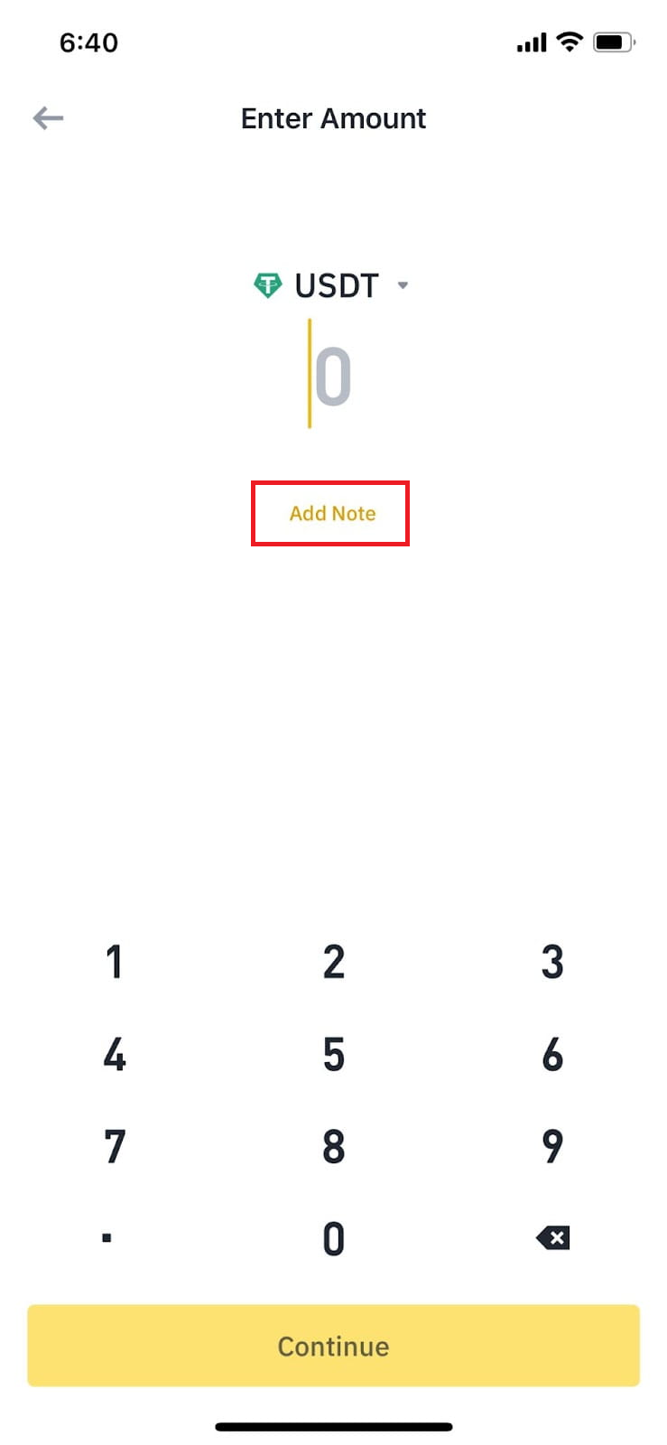 Tap on "Add Note" to write the Note