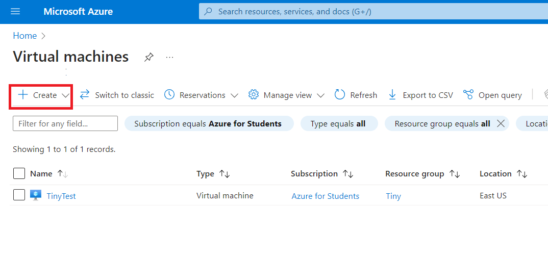 usage-on-azure step 1