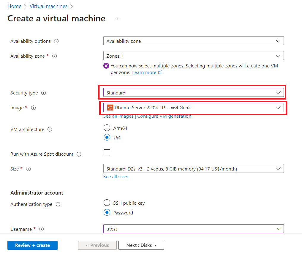 usage-on-azure step 2