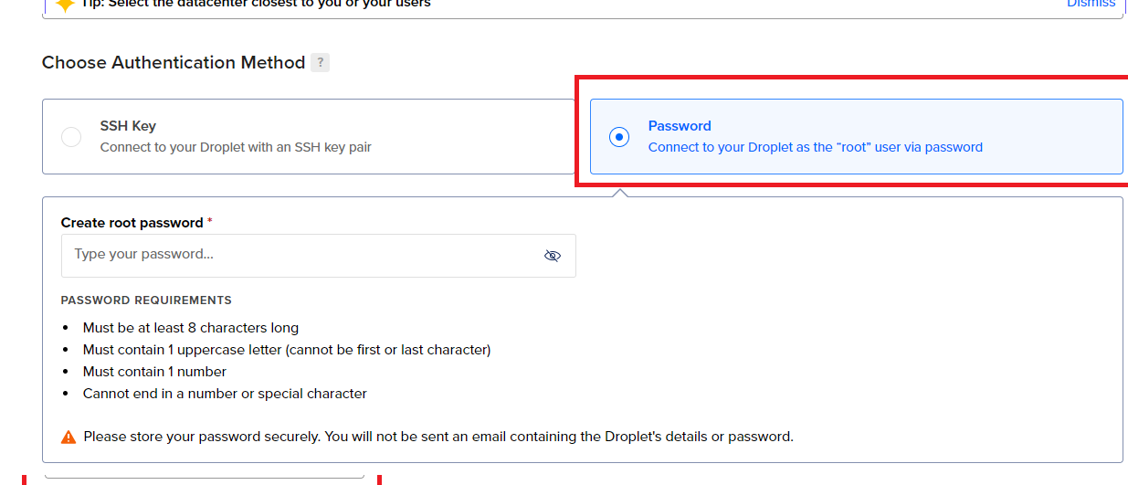 usage-on-digitalocean step 3