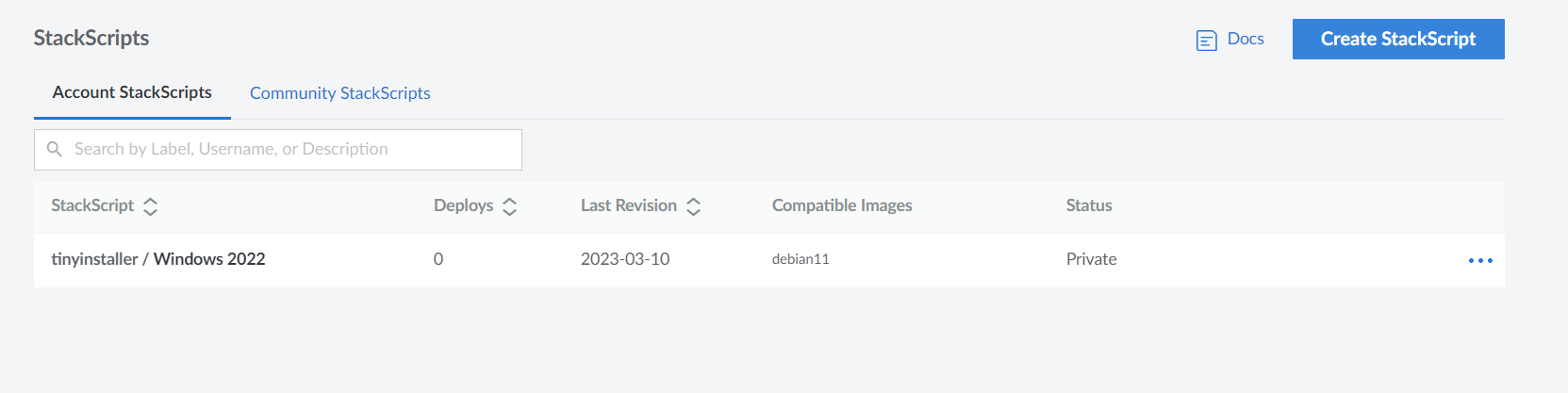 created scripts