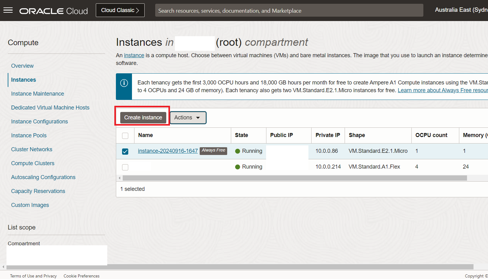 usage-on-oracle-cloud step 3